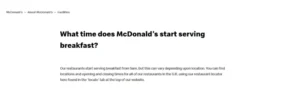 McDonald’s Breakfast Starting Time